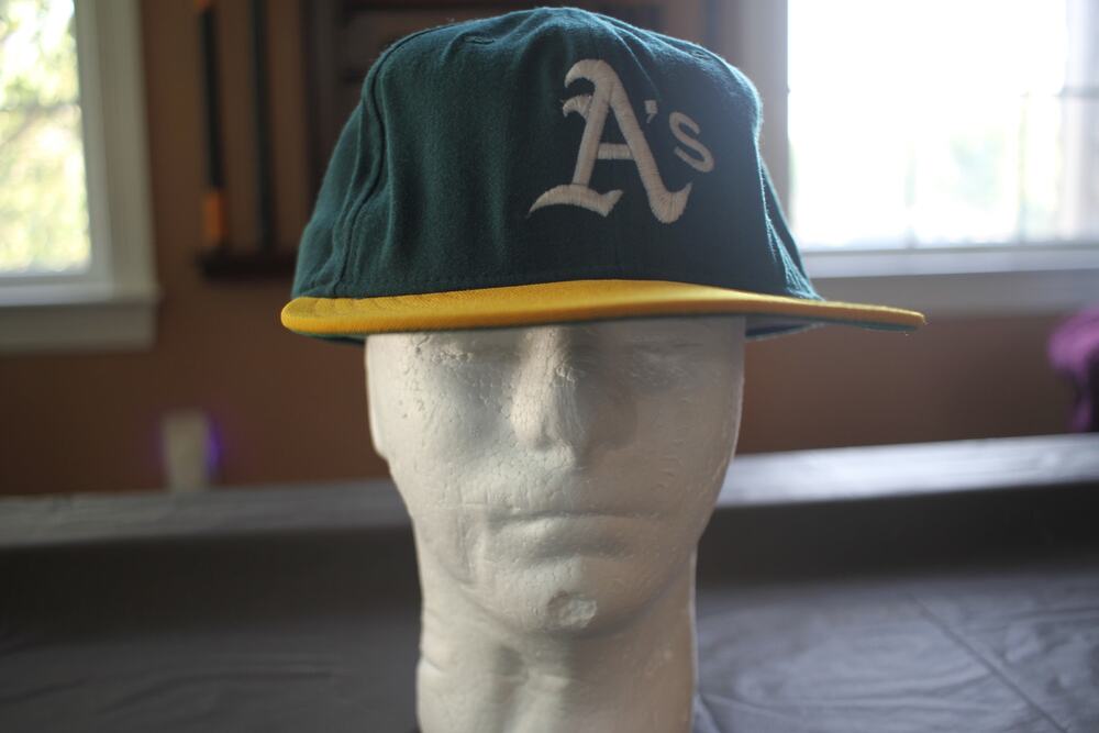 Vintage New Era Oakland Athletics A's Diamond Collection Fitted Hat USA 7 3/8